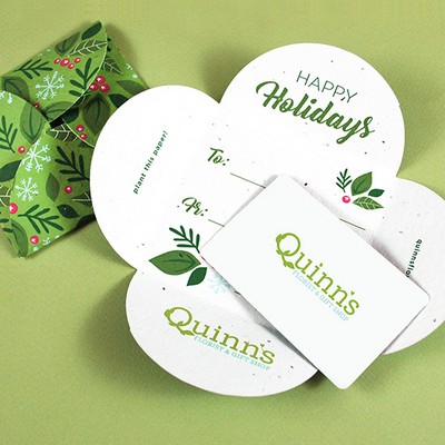Plantable Holiday Petal Gift Card Holders
