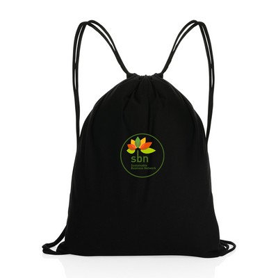 Impact AWARE™ Recycled Cotton Cinchpack 145g - Black
