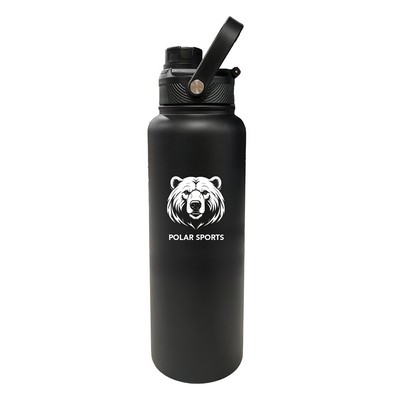 Kootenay 2.0, 40oz double wall stainless steel vacuum bottle matte black