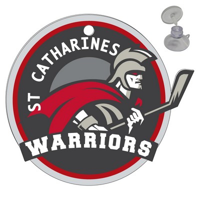 Baby on Board Sign .040 White Styrene Custom shape (24 sq/in) Full Colour / Suction cup