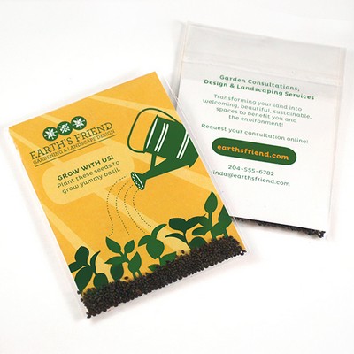 Double Sided Basil Seed Packets
