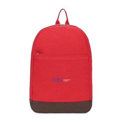 Ivy Recycled Cotton Laptop Backpack - AWARE™ - Red