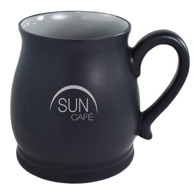 Oslo 16oz 2tone black/grey mug in Ripple gift box
