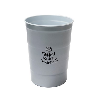 Party Chill-Cup, 16oz steel cup grey/white