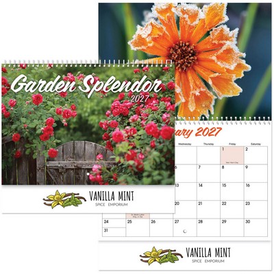Full Colour Garden Splendor Wall Calendar Spiral