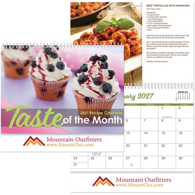 Full Colour Taste Of The Month Spiral Wall Calndar