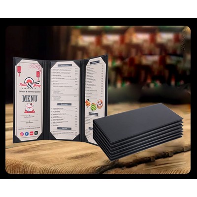 4.25 x 11" 3 Views Dinner Menu Cover