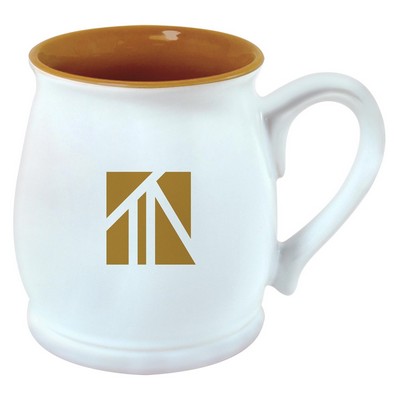 Bergen 2tone white/caramel 16oz mug in a Ripple gift box