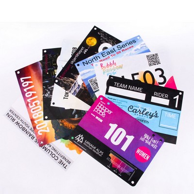 Custom 8.3" x 5.5" Paper Running Race Bib Competitor Numbers with Safety Pins