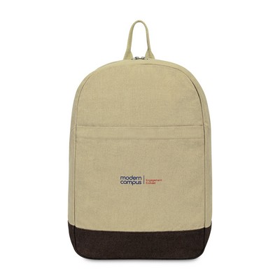 Ivy Recycled Cotton Laptop Backpack - AWARE™ - Beige