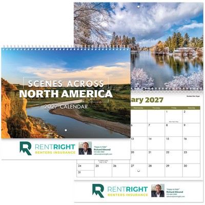 Full Colour Scenes Across America Spiral Wall Cal