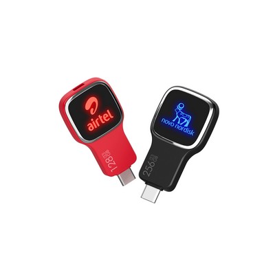 32 GB Type C USB 3.0 Drive w/LED Glow Screen