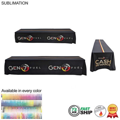 72 Hr Fast Ship - Sublimated Table Cloth for 12' table (or 2 x 6' tables combined), Closed back