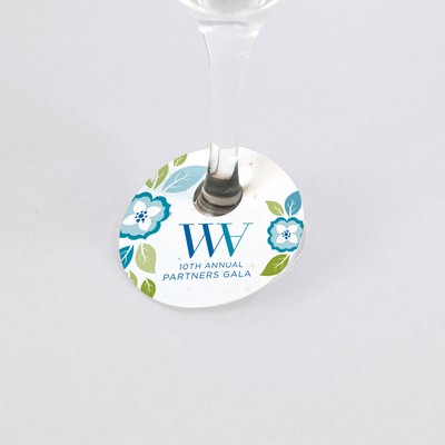 Single-Sided Wine Glass Tags