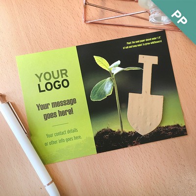 Plantable Shovel Shape Large Eco Panel Cards