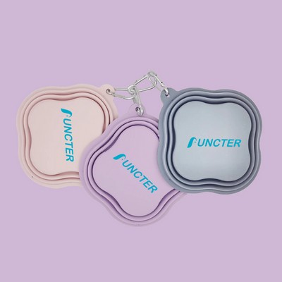 17 oz Portable Foldable Expandable Silicone Pet Bowl for Traveling, Hiking, Walking