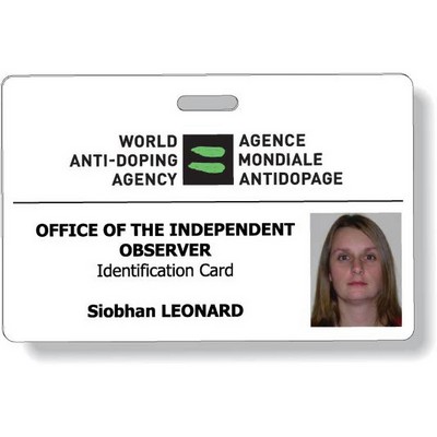 Premium Plastic ID Neck Tags, Horizontal Style 4.13"x2.63", Full Colour on front