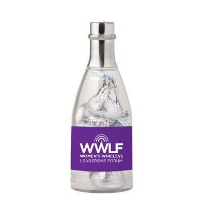 Plastic Champagne Bottle w/Hershey's Chocolate Kisses®