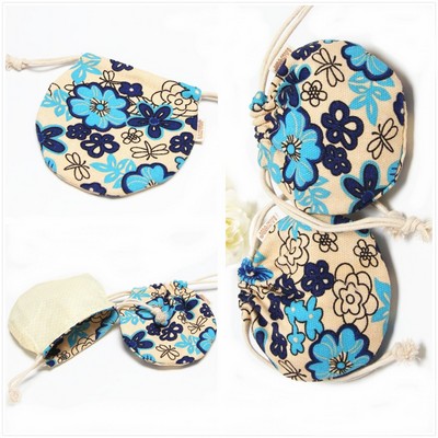 Round Shape Fabric Drawstring Pouches