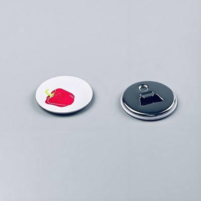 Full Color Round Refrigerator Magnetic Badge Pin Bottle Opener