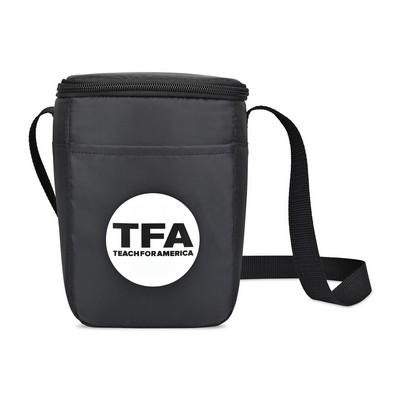 Arlo Recycled rPET 6 Can Lunch Cooler - Black