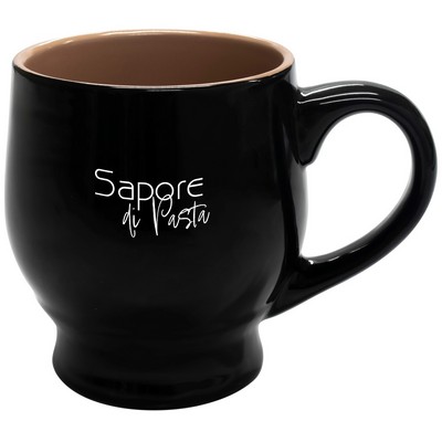Black 2TONE black/tan 16oz mug