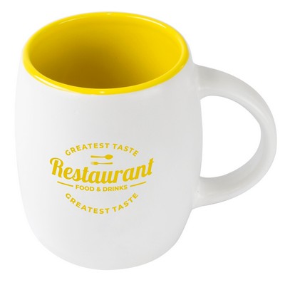 Pipa 14oz 2tone white/yellow mug in Ripple gift box