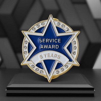 2" Year of Service Soft Enamel Lapel Pins