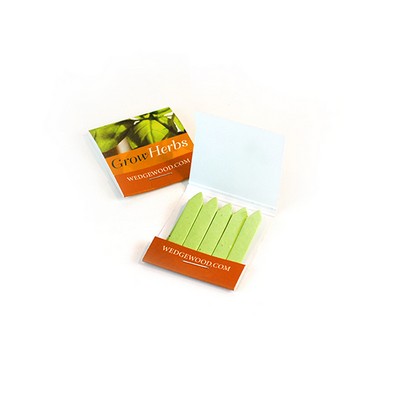 Small Herb Seed Paper Matchbook, Single-Sided