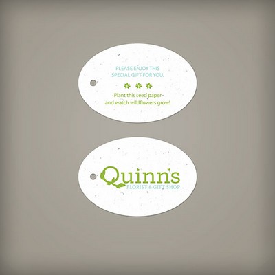 Double-Sided Oval Seed Paper Tags