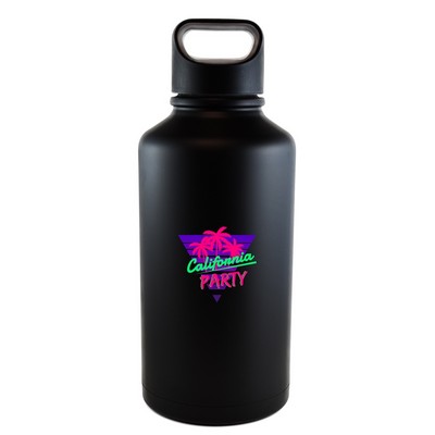 Everest 67oz double wall stainless steel vacuum growler matte black - Digital Print