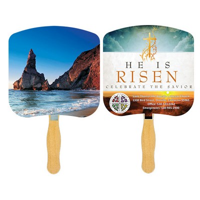 Religious Hand Fan/ Shoreline at Daytime