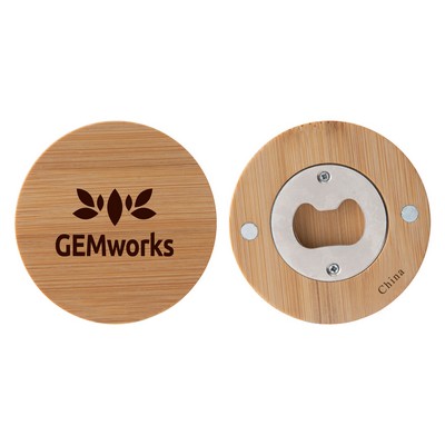 Bamboo Magnetic Bottle Opener