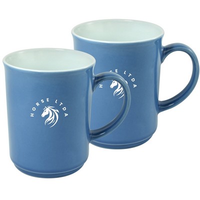 ~ Cyprus 2tone blue/white 14oz mug set of 2" Jet gift box