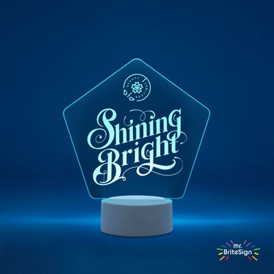 mr.BriteSign LED Acrylic Sign - Pentagon