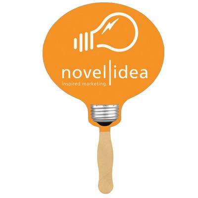 Light Bulb Sandwiched Hand Fan (2 Side/ four color process imprint)