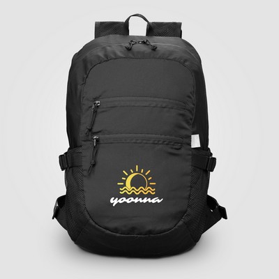 Clover Recycled 240T Polyester Foldable Travel Backpack - 27L - Heat Transfer