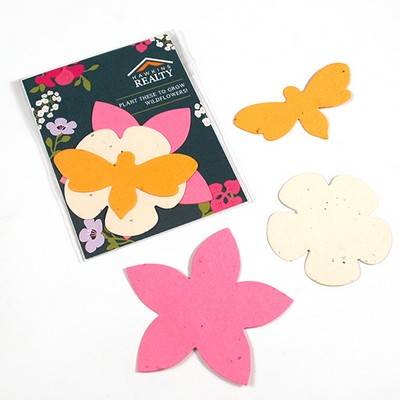 Single-Sided Wildflower Seed Paper Shape Packs