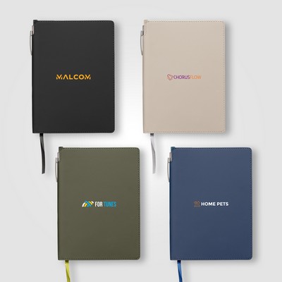 Malmö Recycled Plastic Extended Pen Loop Journal Pen Set - A5 - ColorJet