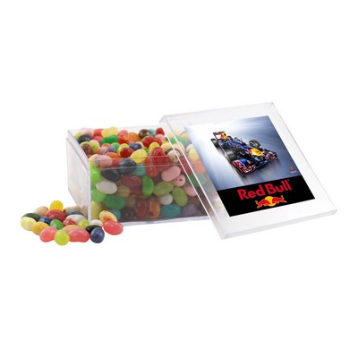 Large Square Acrylic Candy Box w/Jelly Belly® Jelly Beans