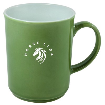 Cyprus 2tone green/white 14oz mug in a Ripple gift box