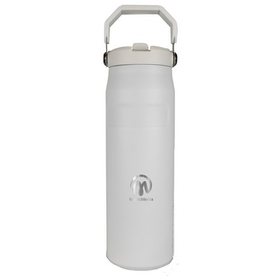 Stanley® 24oz IceFlow bottle with flip straw lid, Frost - Etched