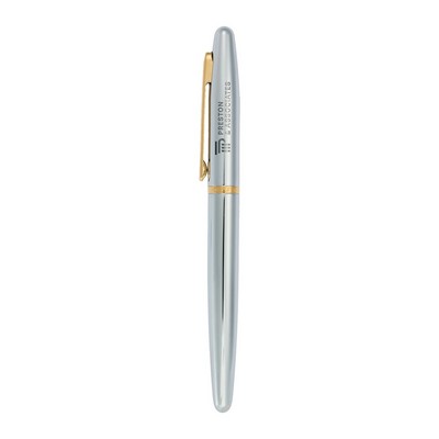Sheaffer® VFM Polished Chrome Pen with Gold Roller Ball
