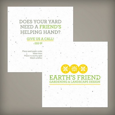 Double-Sided Large Seed Paper Square Coasters