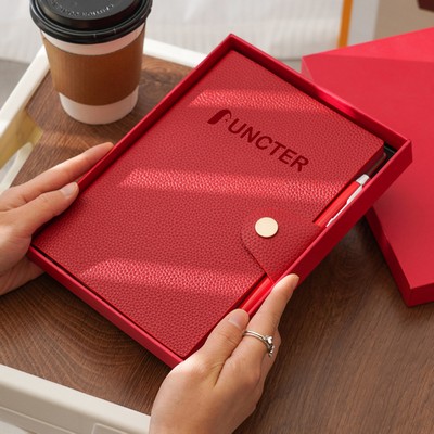 A5 PU Magnetic Closure Buckle Journal Notebook Set