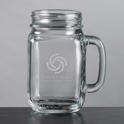 Roswell Drinking Jar - Deep Etch