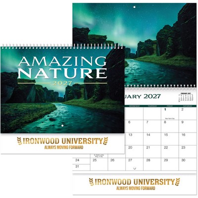 Luxe Gallery Amazing Nature Spiral Wall Calendar