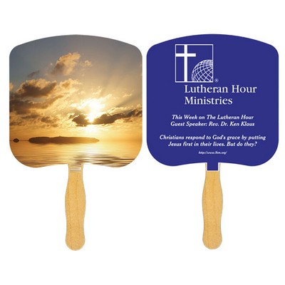 Religious Hand Fan/ Sunrise