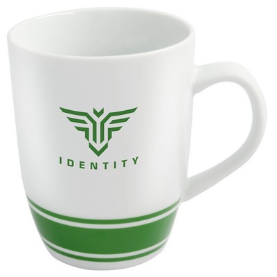 Deux 12oz 2tone white/green mug