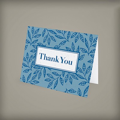 Classic Leaves Plantable Business Thank You Cards